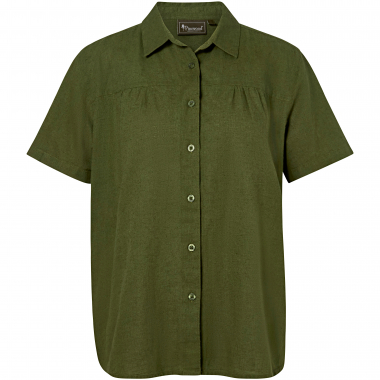 Pinewood Värnamo Hemp Mix Women S/S Shirt Damen (Pine Green)