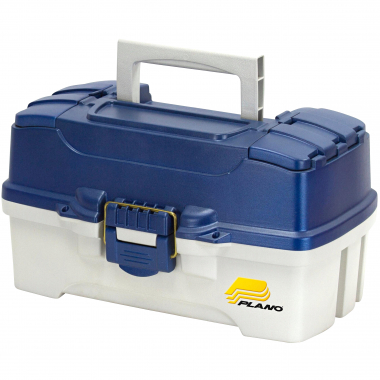 Plano Two-Tray Tackle Box (Blue Meatllic/Off-White)