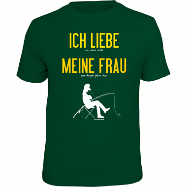 Rahmenlos Herren "Ich liebe meine Frau…" T-Shirt Herren (Grün)