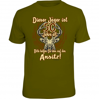 Rahmenlos Herren T-Shirt "Dieser Jäger ist 50 Jahre"