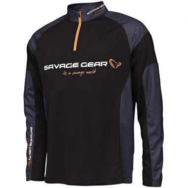 Savage Gear Tournament Gear Shirt 1/2 Zip (Black Ink)