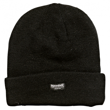 Thinsulate Mütze Unisex, m. Umschlag (Schwarz)