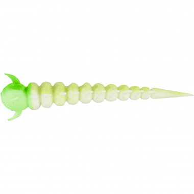 Westin Greedy Worm (White/Chartreuse) 
