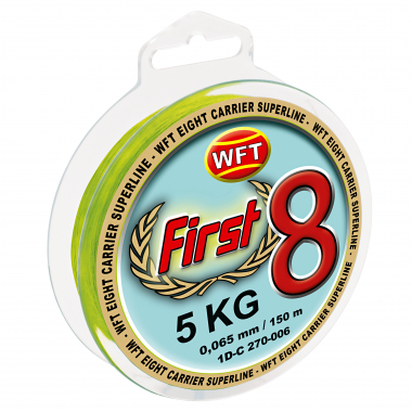 WFT Angelschnur First 8 KG Super Braid (mint, 150 m)
