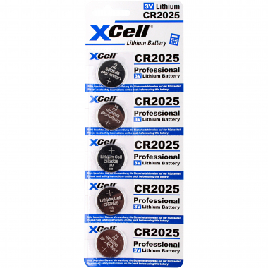 XCell Lithium Knopfzeilen Batterien 3 V (CR2025)
