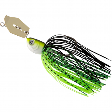 Zeck Chatterbait Bladed Jig (Chartreuse Party, 3/0)