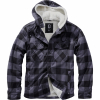 Brandit Lumber Jacket Hooded Herren, mit Kapuze (Black/Grey) 