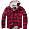 Brandit Lumber Jacket Hooded Herren, mit Kapuze (Red/Black) 