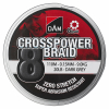 DAM DAM® Angelschnur Crosspower 8-Braids (dunkelgrau, 150 m)