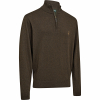 Deerhunter Harrington ½-Zip Strickpullover Herren (Brown Melange) 