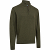 Deerhunter Herren Harrington ½-Zip Strickpullover Herren (Forest Ember Melange) 