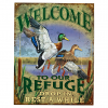 Nostalgie-Schild mit Jagdmotiv "Welcome to Our Refuge"