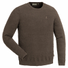 Pinewood Rundhals-Strickpullover Värnamo (brown melange) Herren