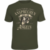 Rahmenlos "Bitte nicht ansprechen, redet nur über angeln" T-Shirt Unisex (Grün) 
