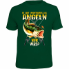Rahmenlos Herren "Es gibt Wichtigeres als Angeln, nur was?" T-Shirt Herren (Grün) 