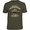 Rahmenlos "Nichts geschossen ist auch gejagt" T-Shirt Herren (Oliv) 