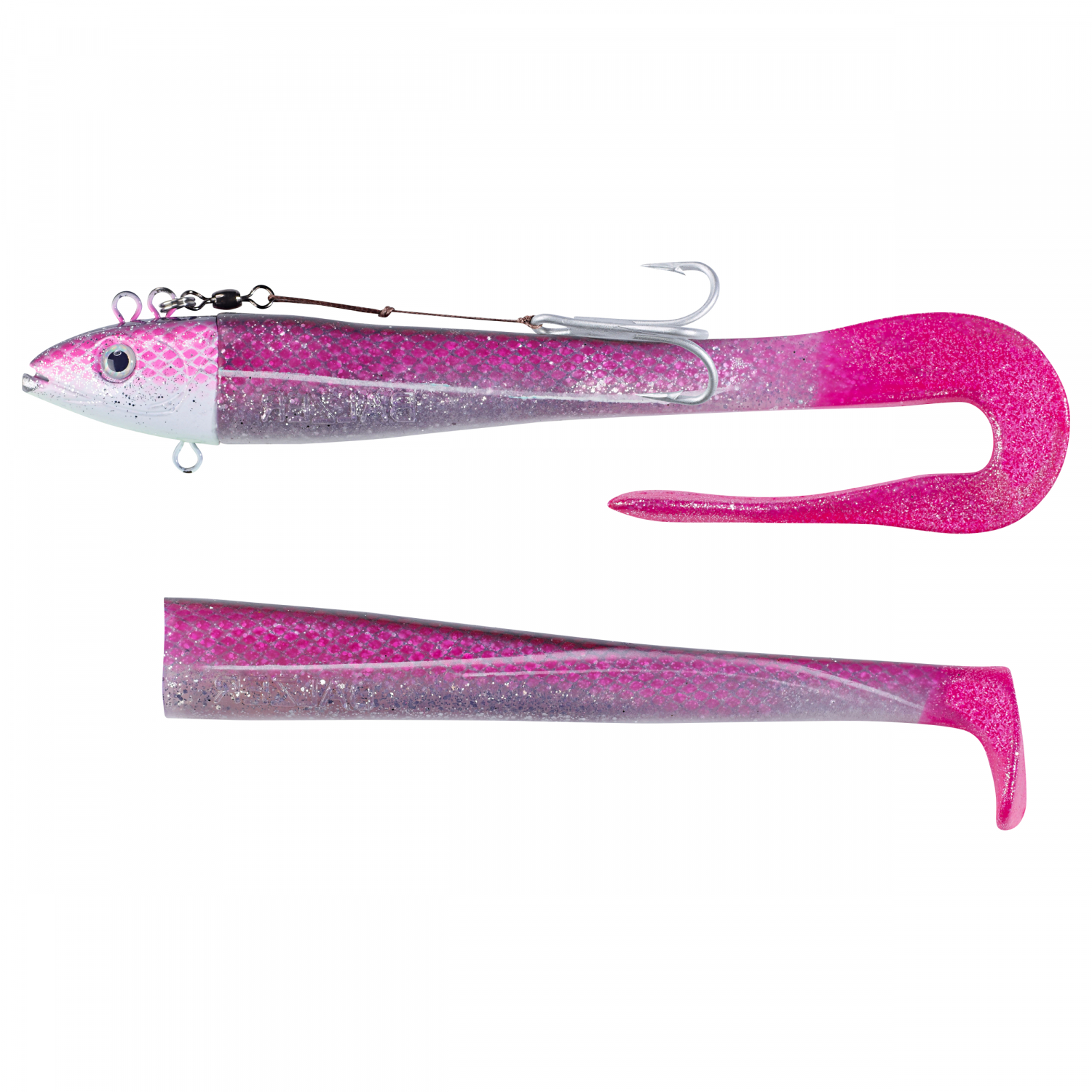 Adrenalin Softbait Arctic Eel (pink silber glitter/silber glitter schwanz) 