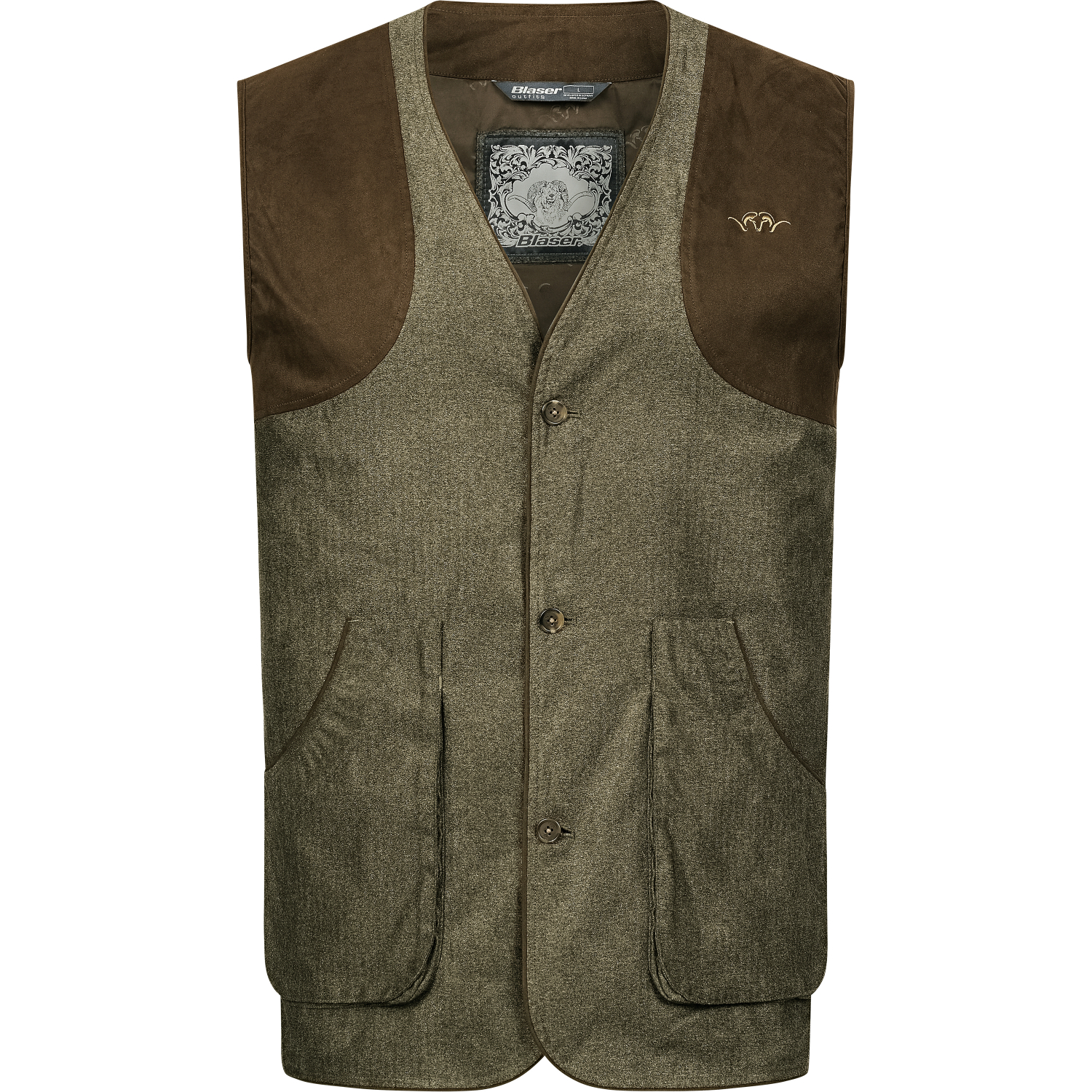 Blaser Vintage Wing Weste Herren (Olive Mélange/Schwarz) 