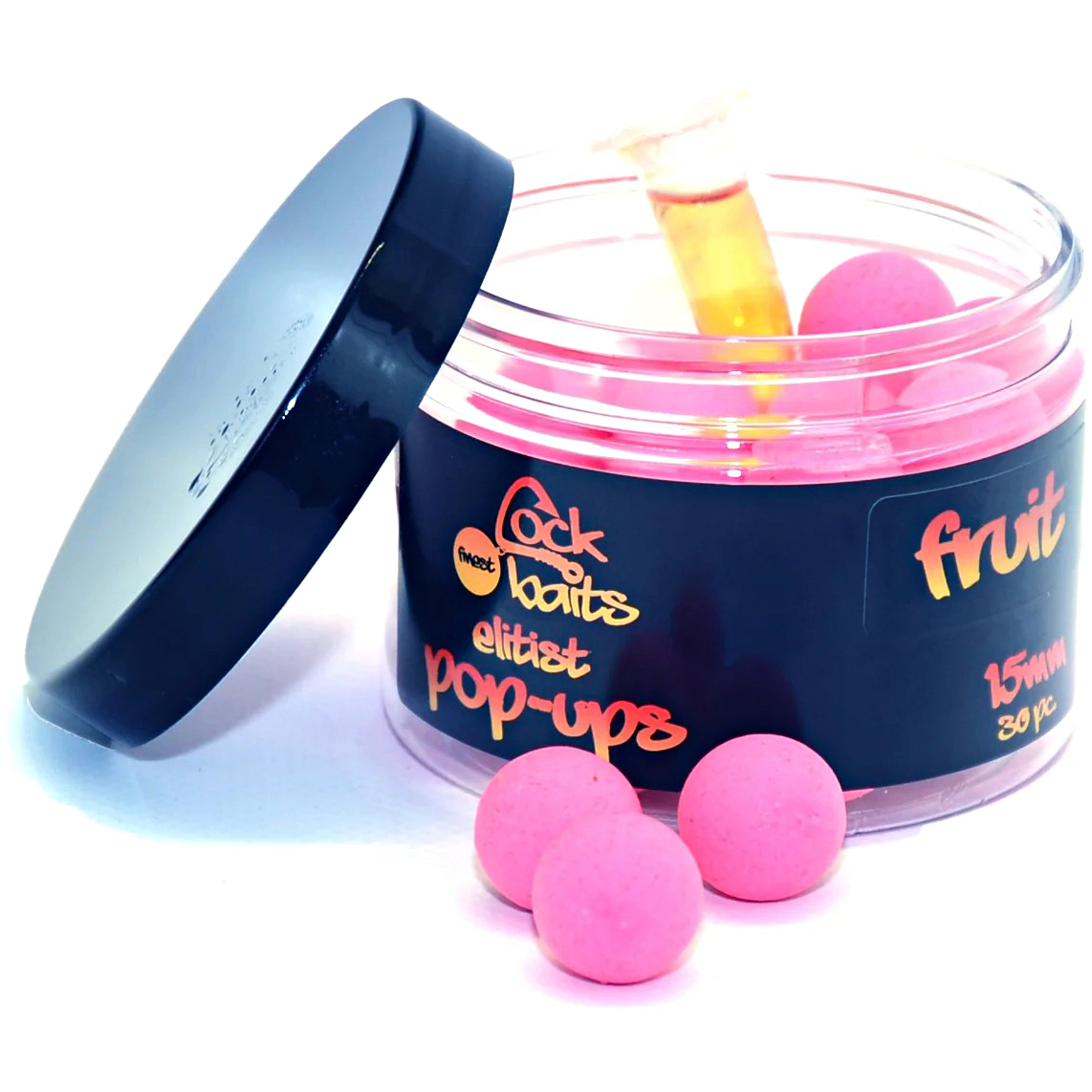Cockbaits Elitist Pop Ups mit Liquid Booster (Fruit Pink) 
