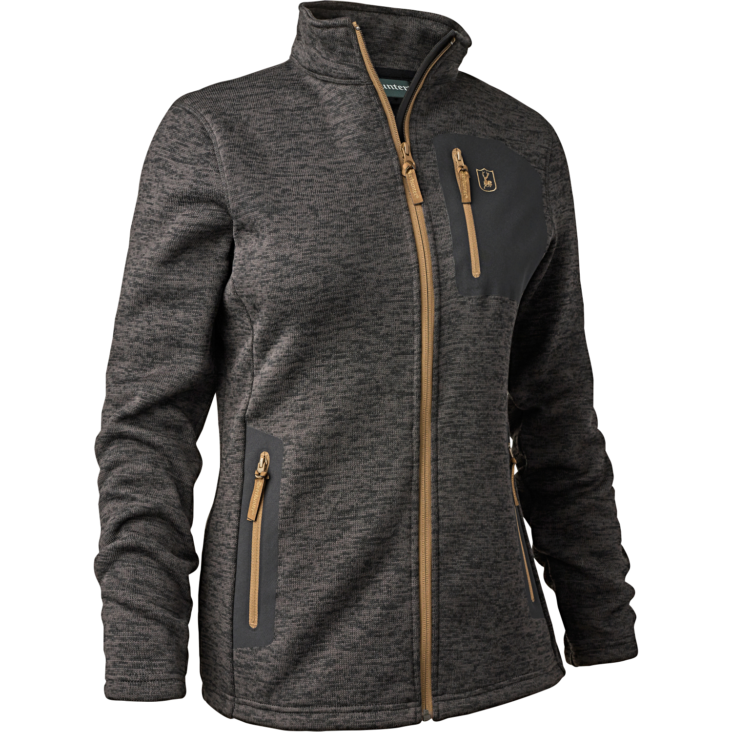 Deerhunter Damen Strickjacke Lady Sarek (Dark Grey Melange) 