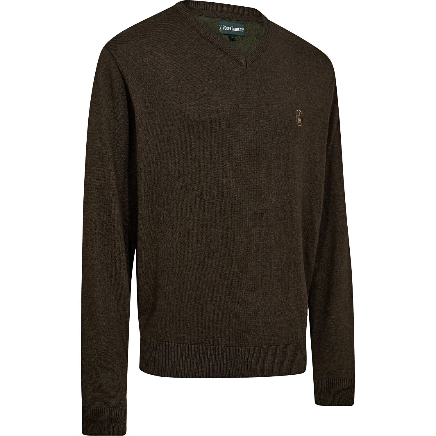 Deerhunter Harrington V-Neck Knit Herren (Brown Melange) 