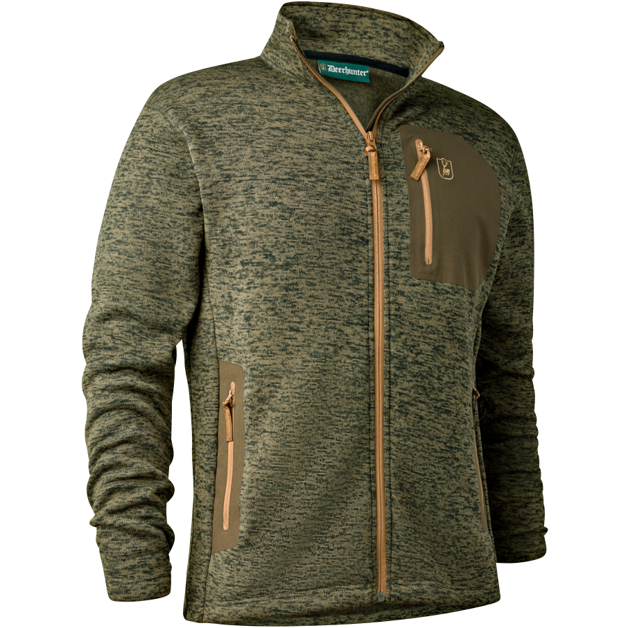 Deerhunter Herren Sarek Strickjacke Herren (Olive Night Melange) 