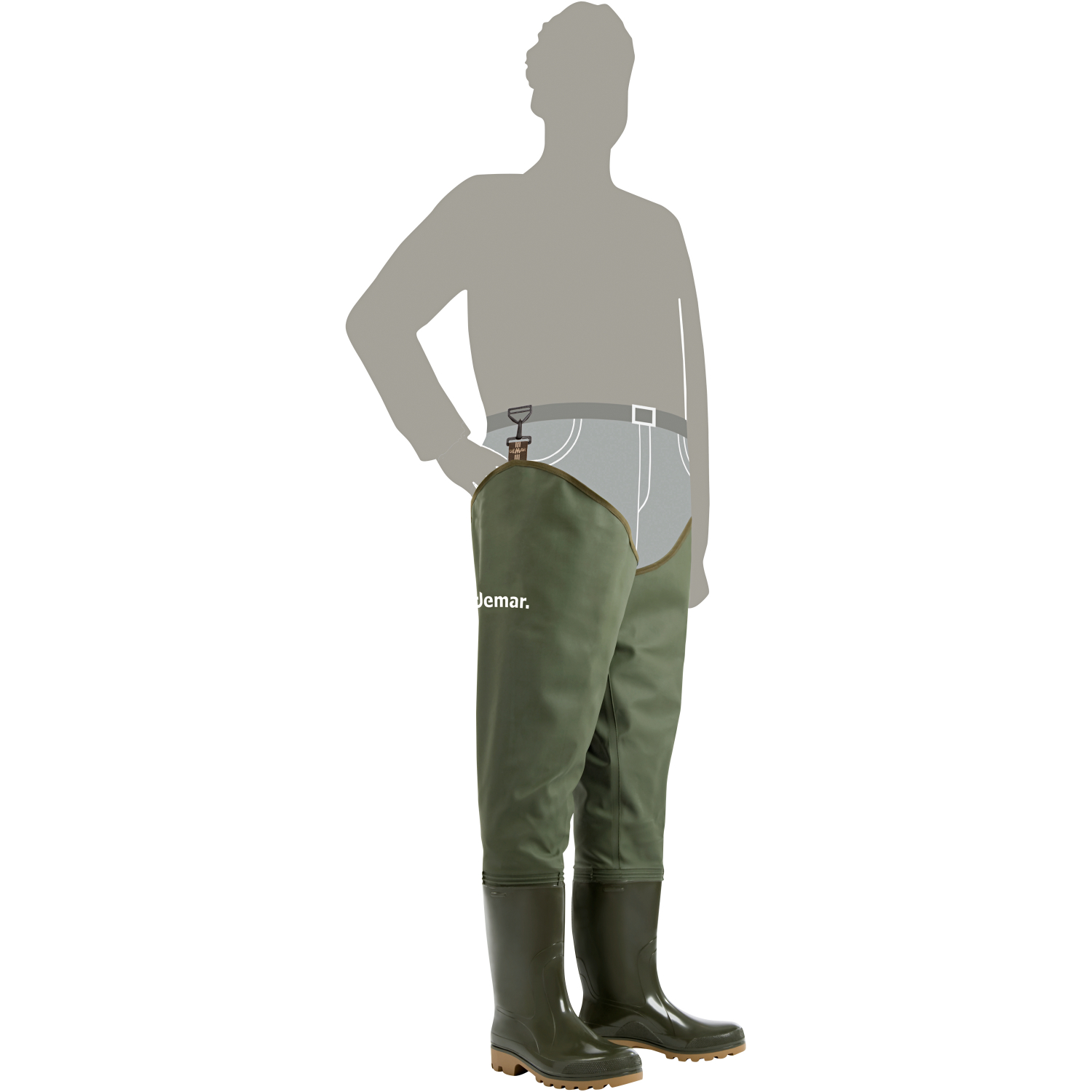 demar Grand Waders Rainy Boots Herren (Oliv) 