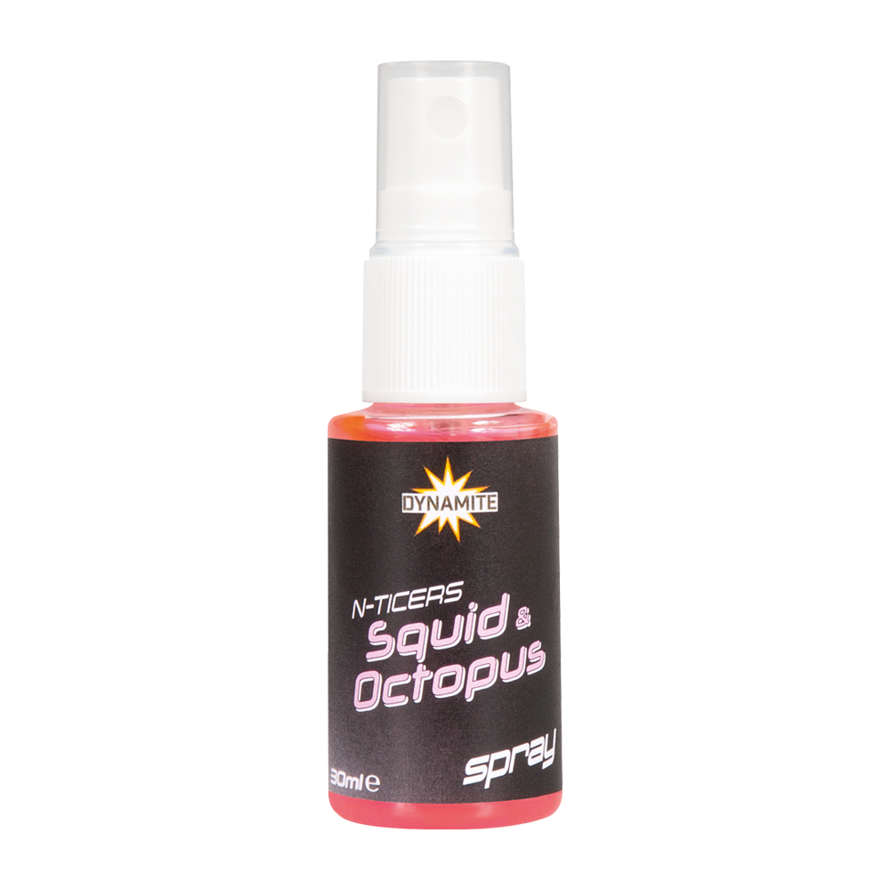 Dynamite N-Ticers Bait Sprays (Squid & Octopus/Pink) 