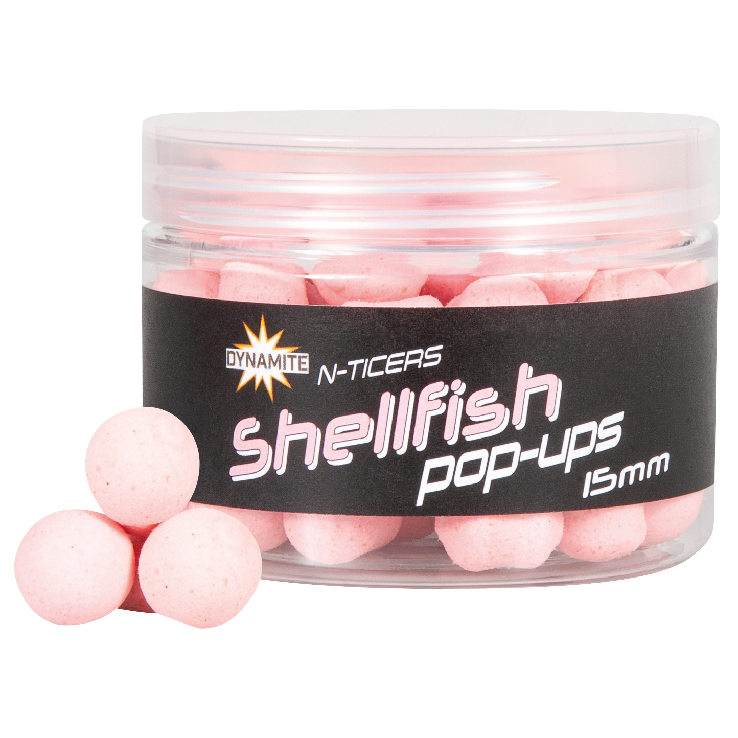 Dynamite N-Ticers Hookbaits (Shellfish/Rosa) 