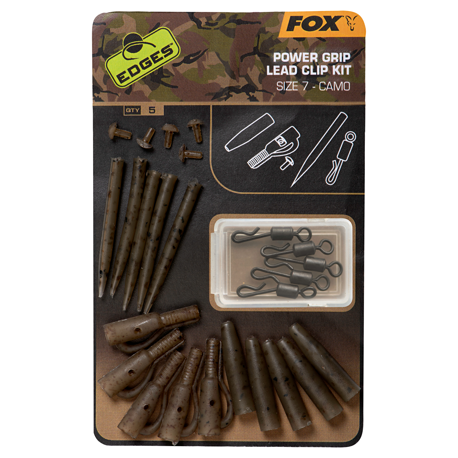 Fox Camo Power Grip Lead Clip Kit 
