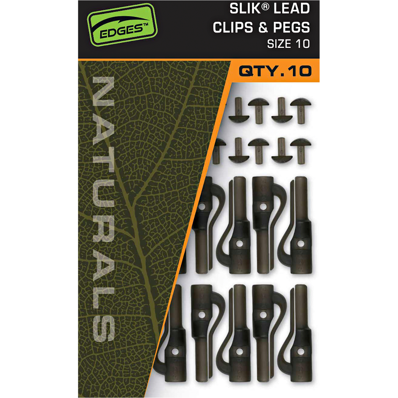 Fox Carp EDGES™ Naturals Slik Lead Clip & Pegs - Size 10 