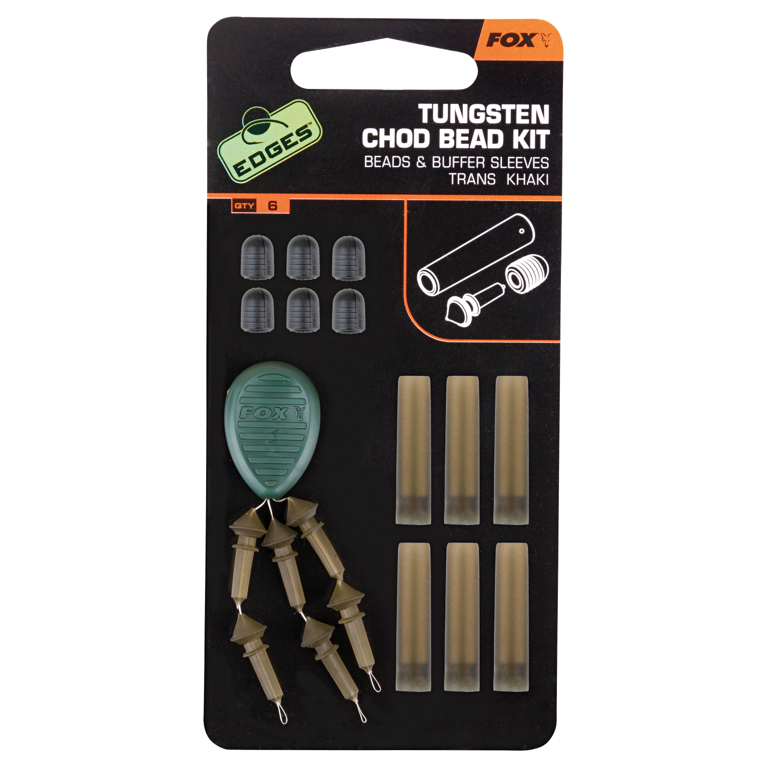 Fox Carp Edges™ Tungsten Chod Bead Kit 