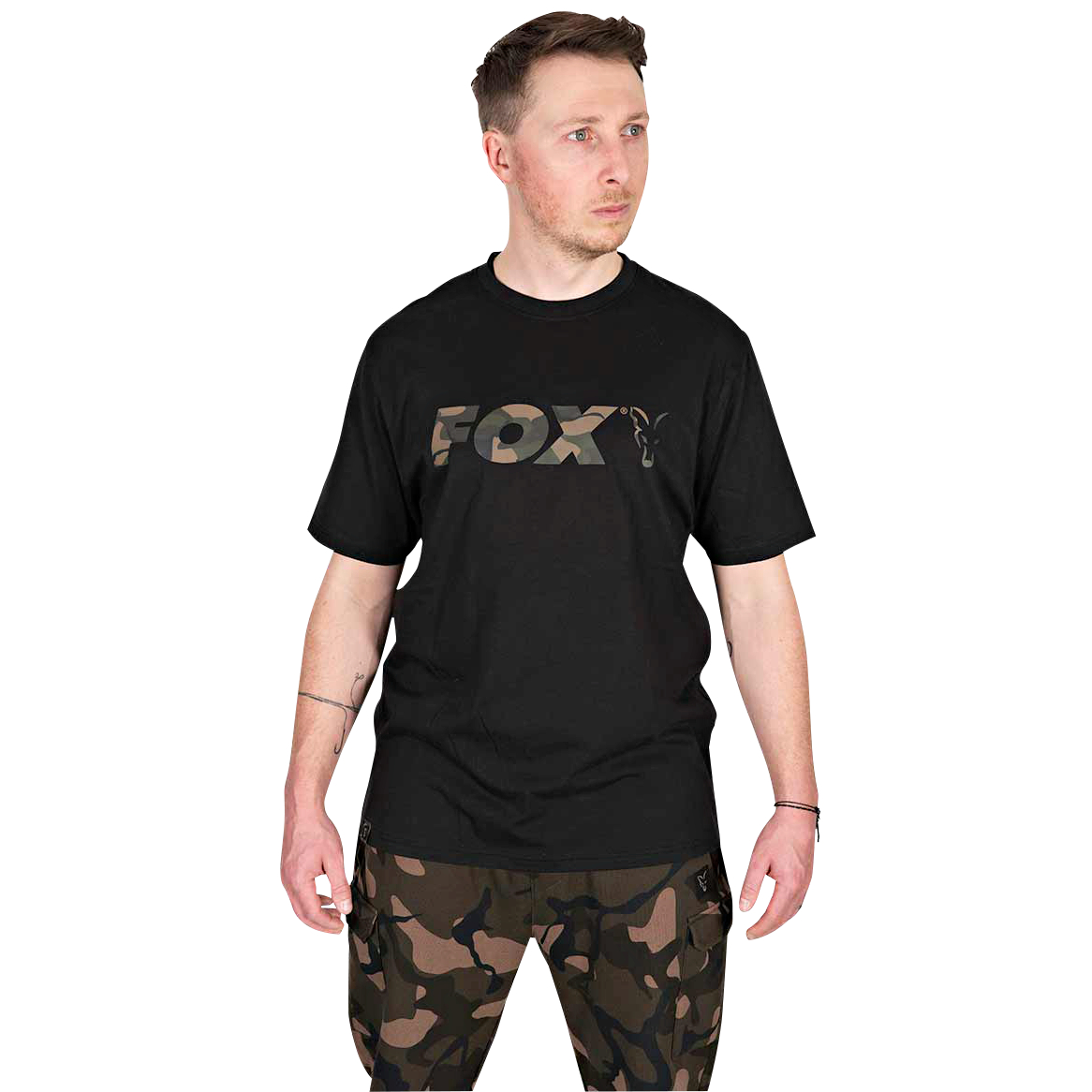 Fox Logo T-Shirt Herren (Black Camo) 