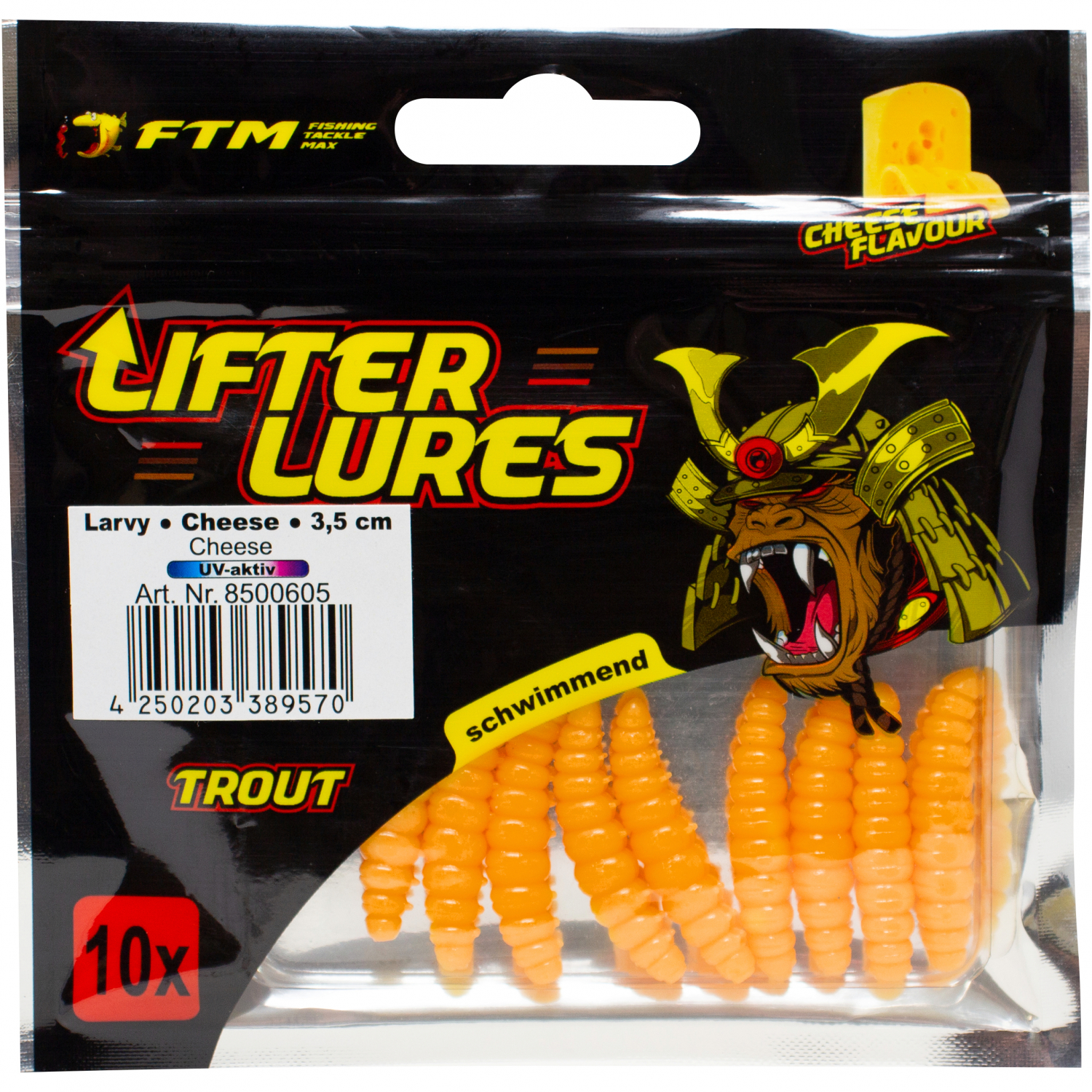 FTM Lifter Lures Larvy, Cheese 