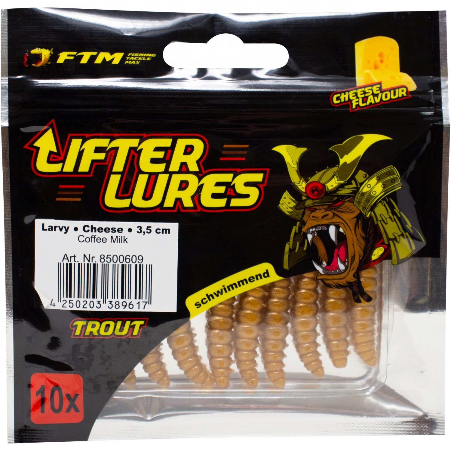 FTM Lifter Lures Larvy, Coffee Milk  