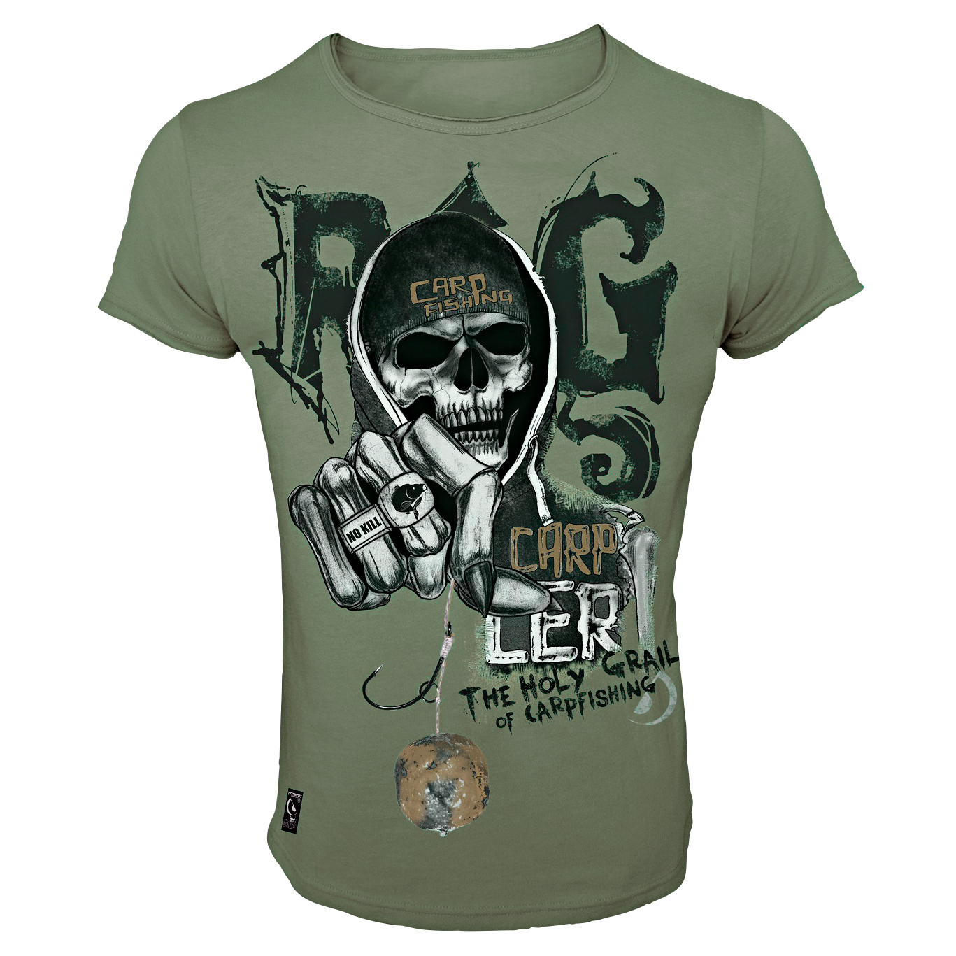 Hotspot Herren T-Shirt Big Carp Angler Skull Edition 