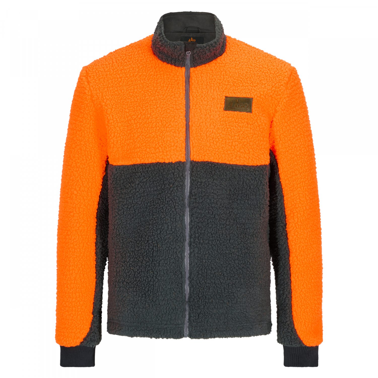 Il Lago Faserpelzjacke Forst Active Herren (Orange/Grau) 