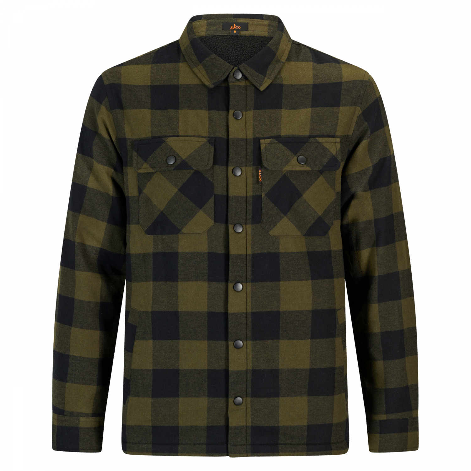 Il Lago Hemd Boreal Check Herren (Oliv/Schwarz) 