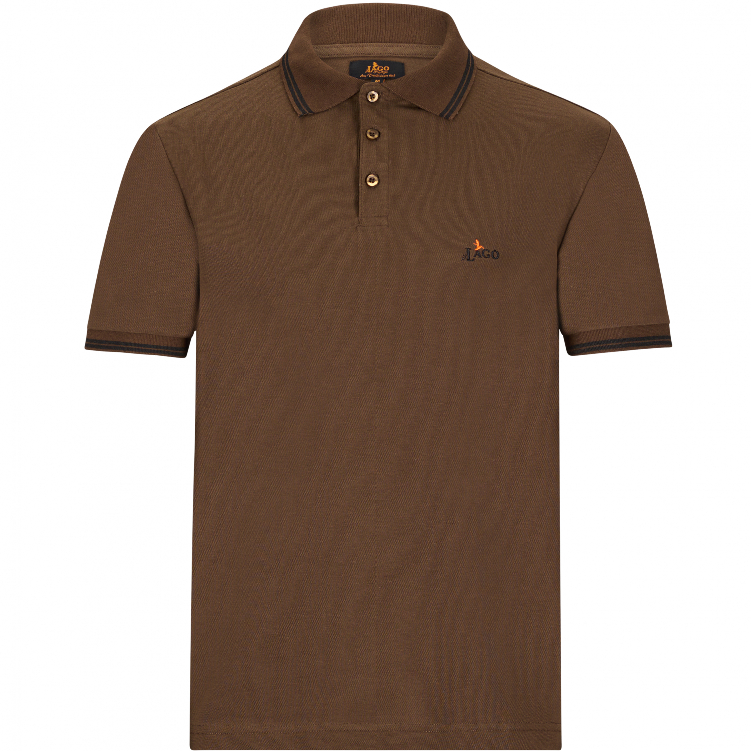 il Lago Prestige Herren Poloshirt Pique (braun) 