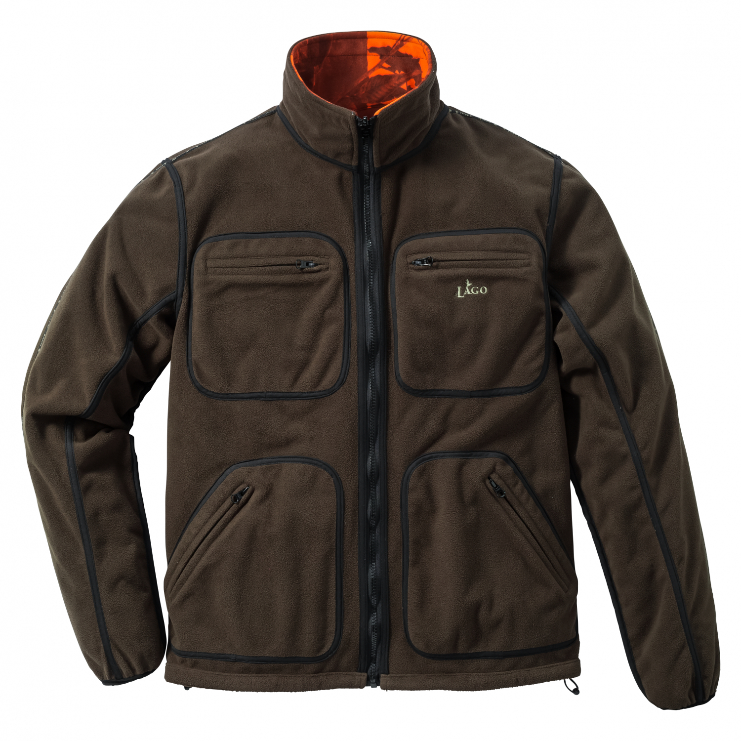 il Lago Prestige Wendejacke Asko Herren (Oliv/Orange Camouflage) 