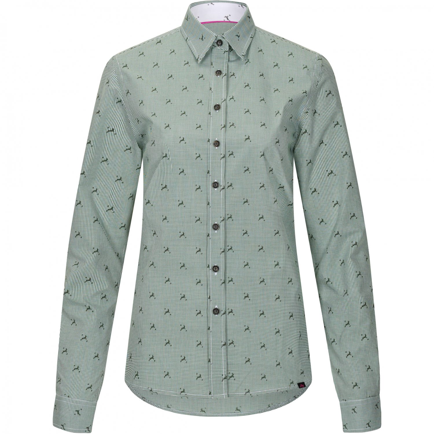 il Lago Sie Damen Bluse Hirschlein (oliv) 