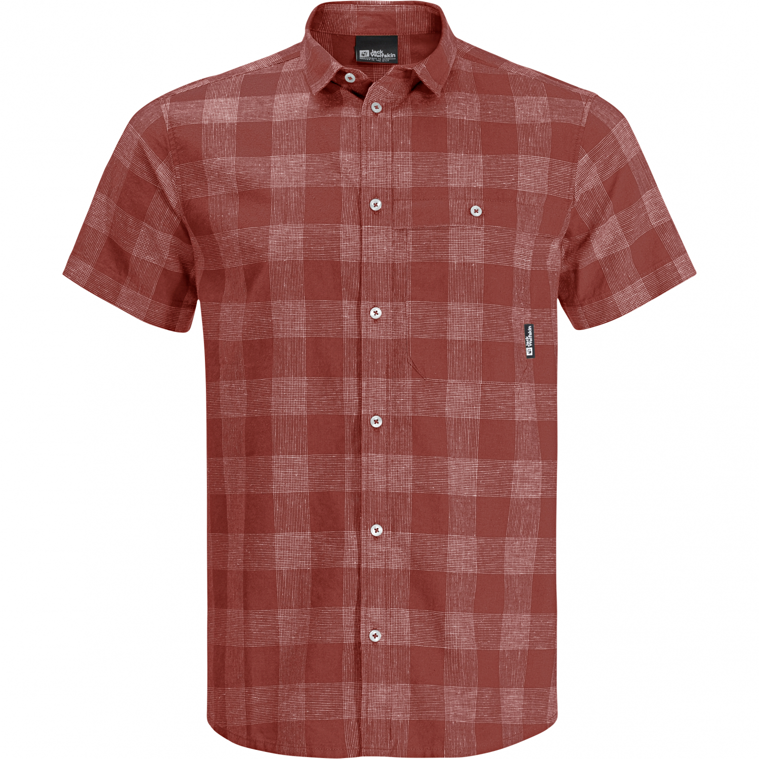 Jack Wolfskin Highlands Shirt M Herren (Barn Red) 