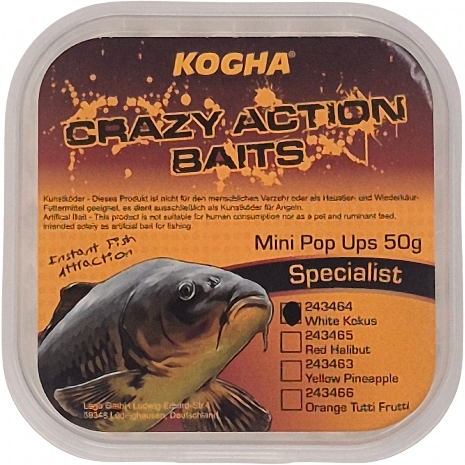 Kogha Crazy Action Baits Mini Pop Ups (Kokos) 