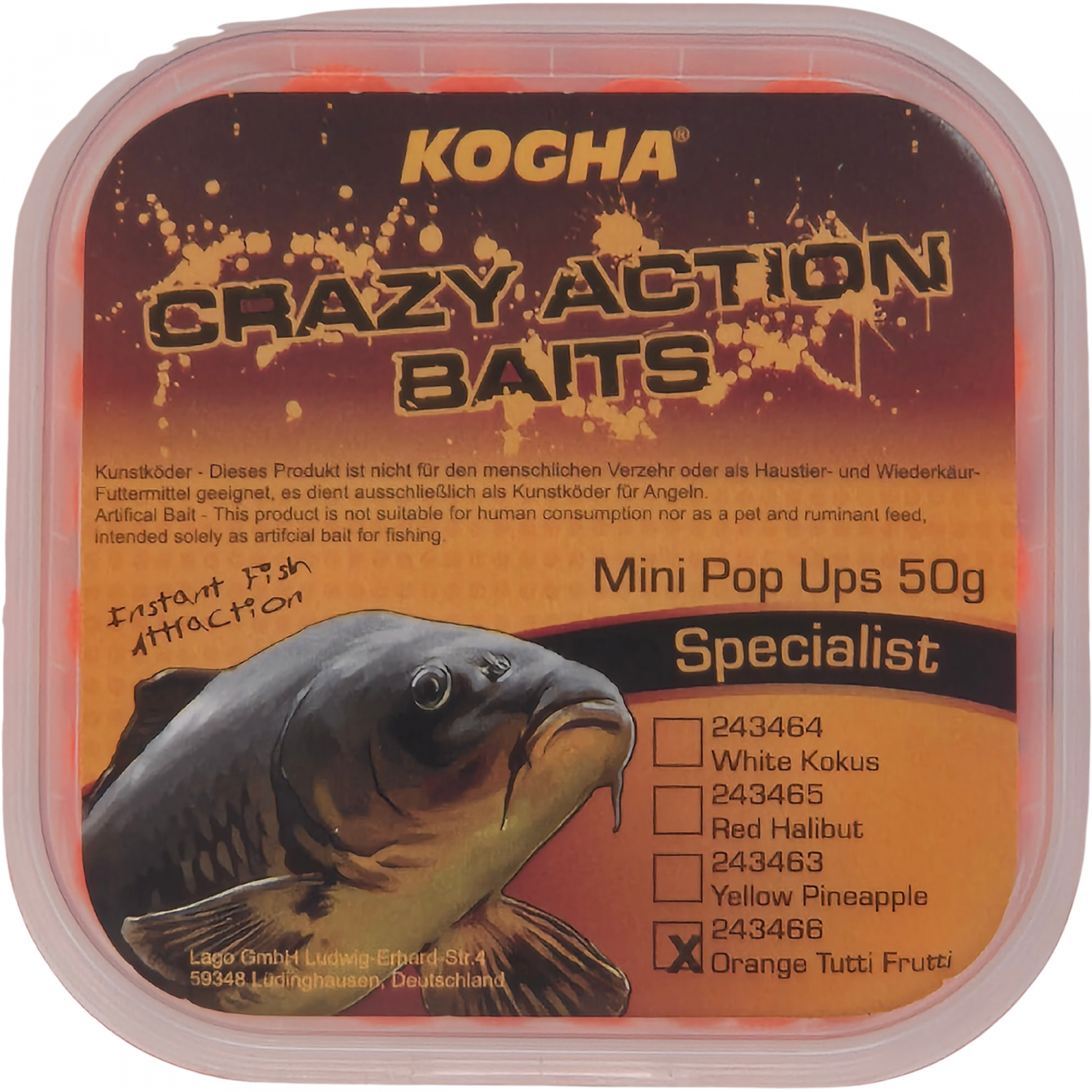 Kogha Crazy Action Baits Mini Pop Ups (Tutti Frutti) 
