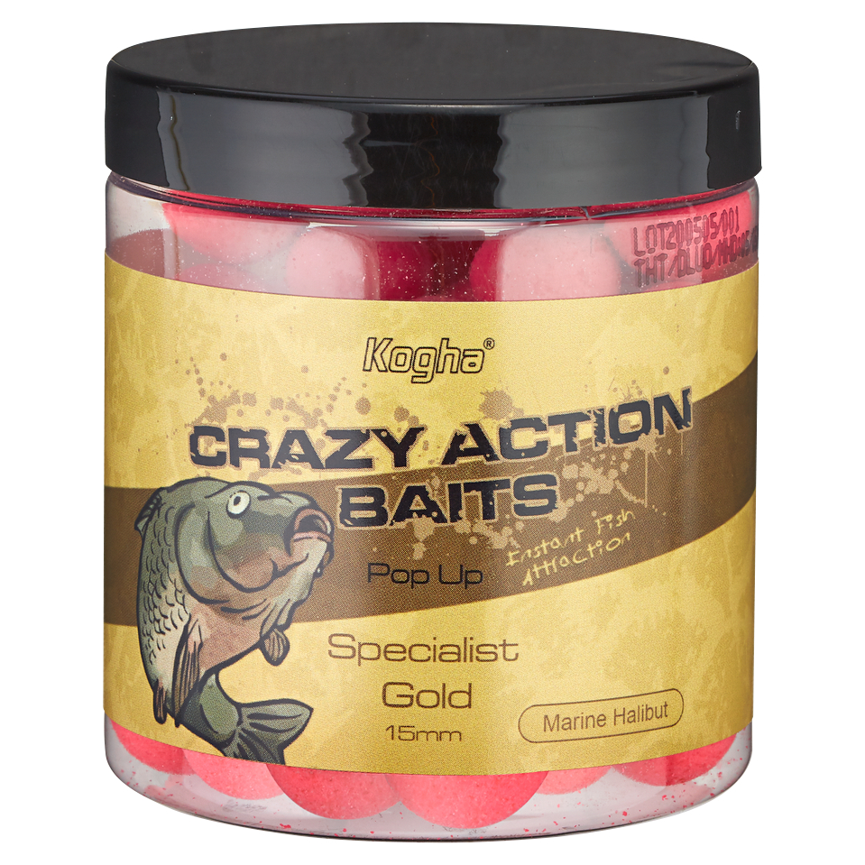 Kogha Pop Up Boilies Crazy Action Baits Specialist Gold (Marine Halibut) 