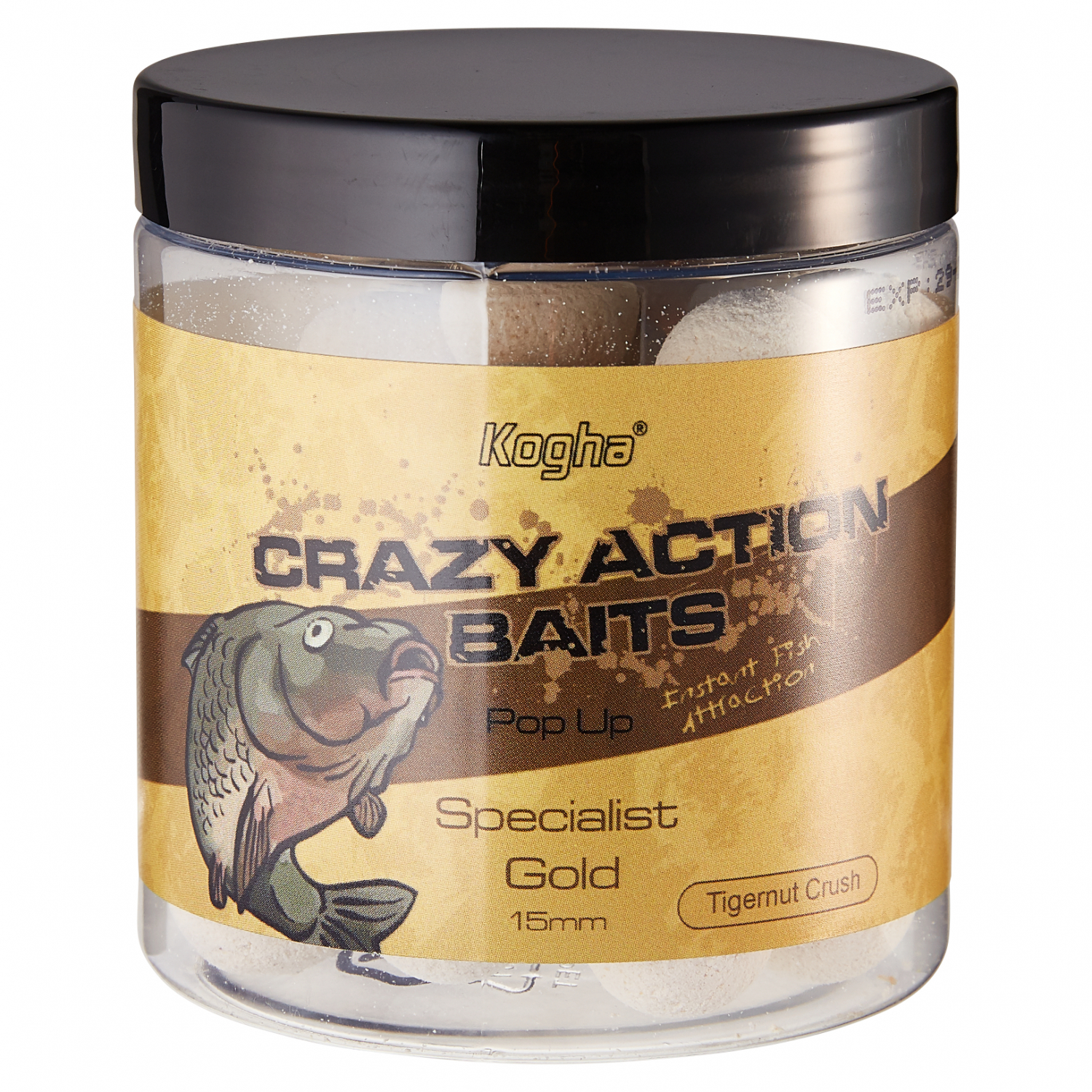 Kogha Pop Up Boilies Crazy Action Baits Specialist Gold (Tigernut Crush) 
