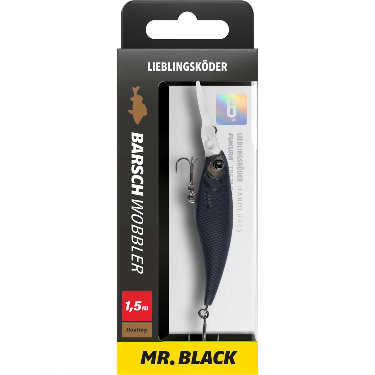 Lieblingsköder Barschwobbler (Mr. Black) 