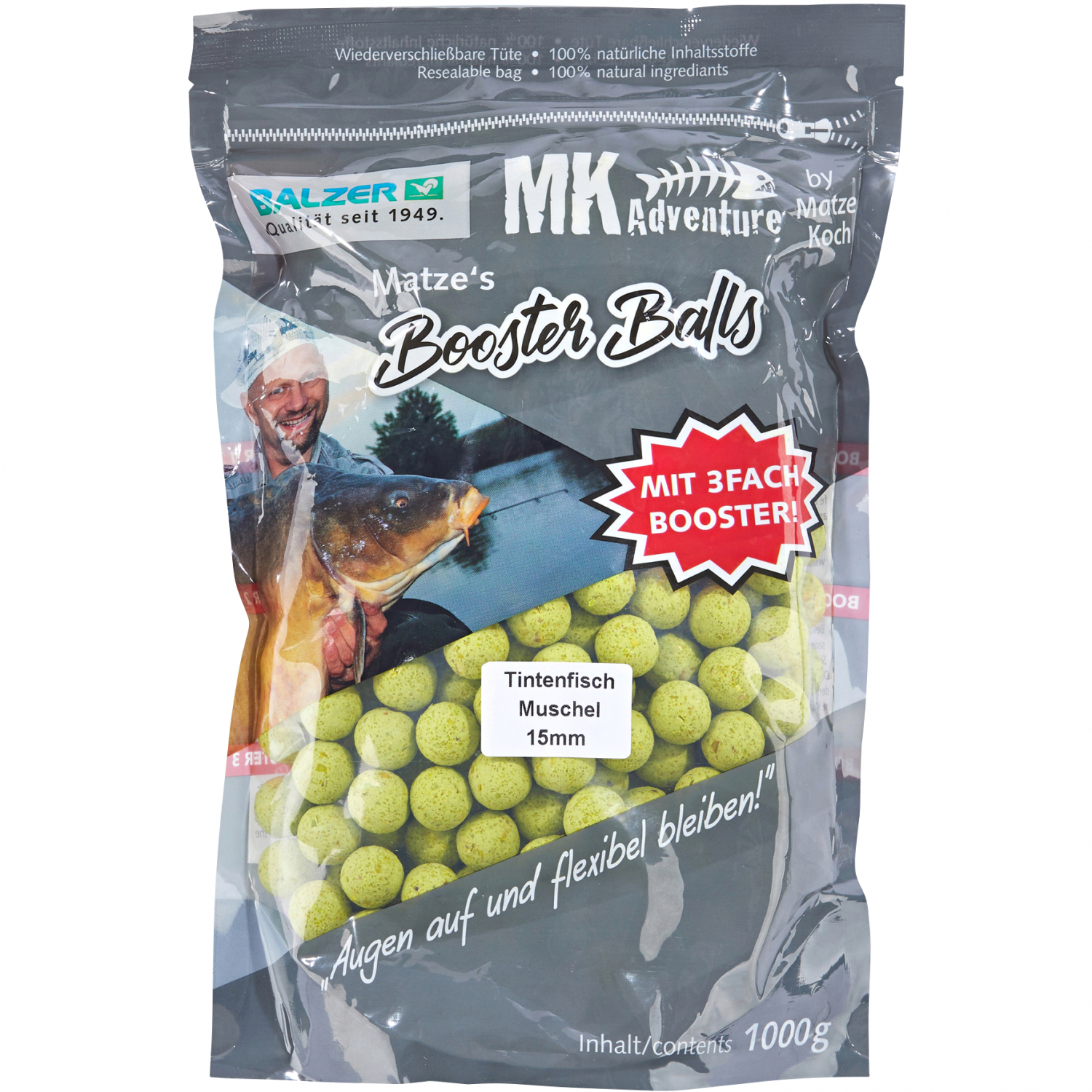 Matze Koch Boilies MK Adventure Booster Balls (Tintenfisch/Muschel) 