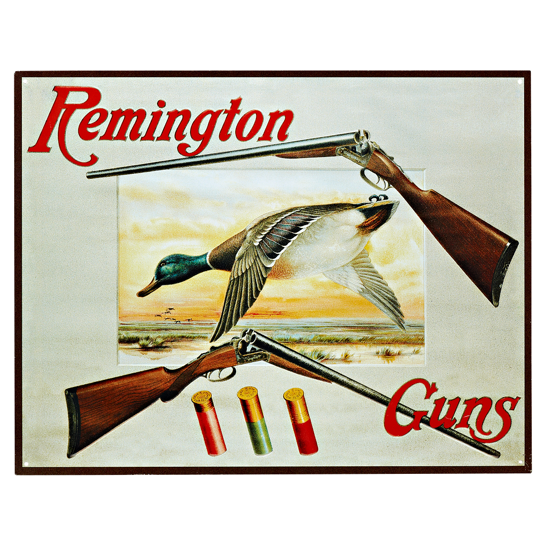 Nostalgie-Schild mit Jagdmotiv "Remington Guns" 