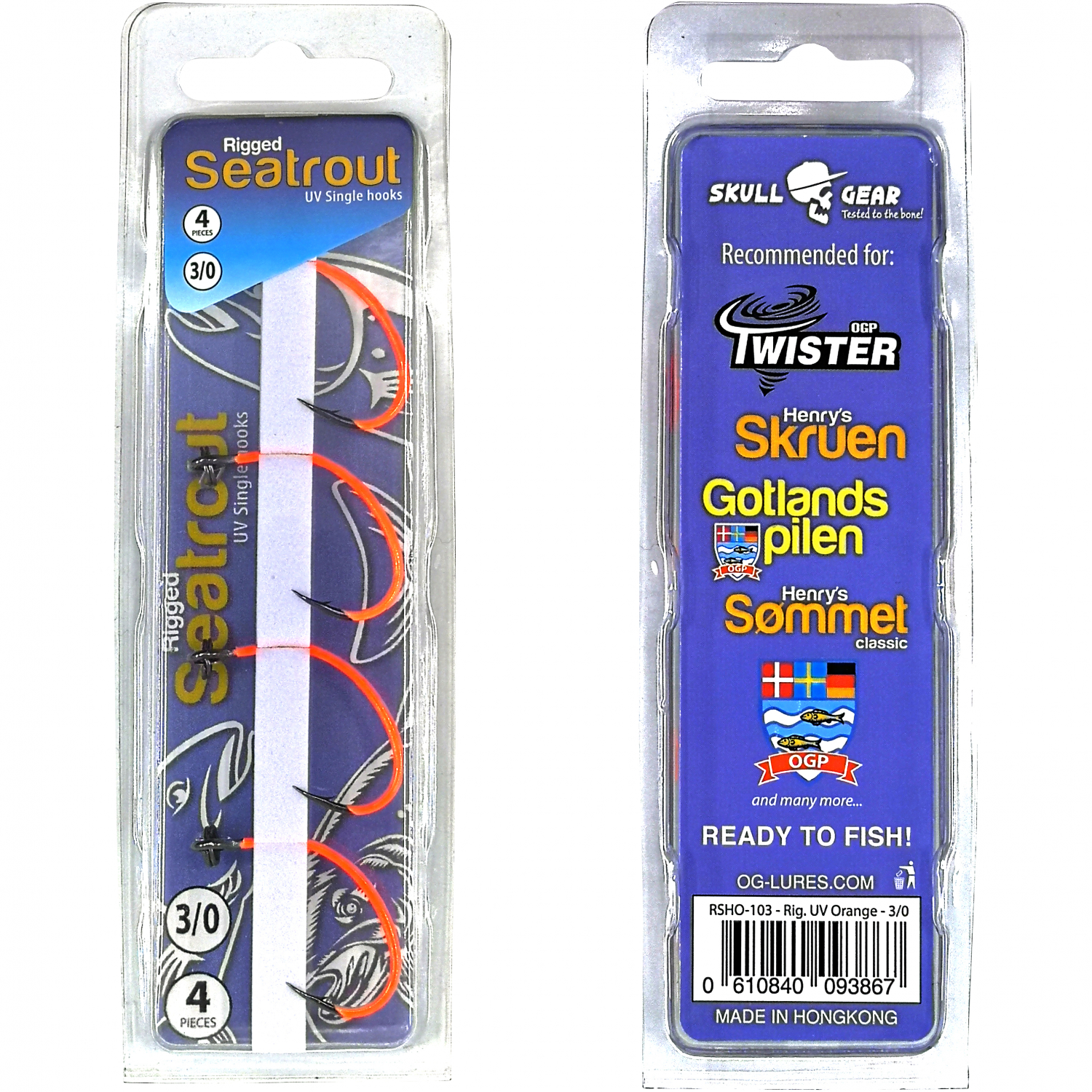  Rigged Seatrout UV Singlehooks 